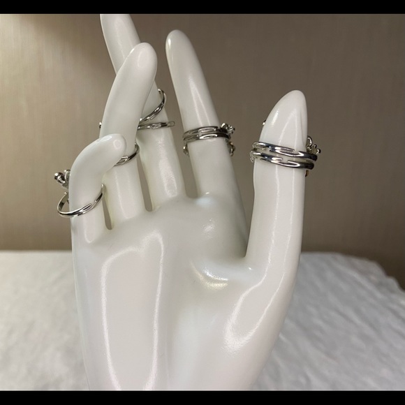 Crystal Silver Mouse Rings Adjustable - Picture 4 of 4